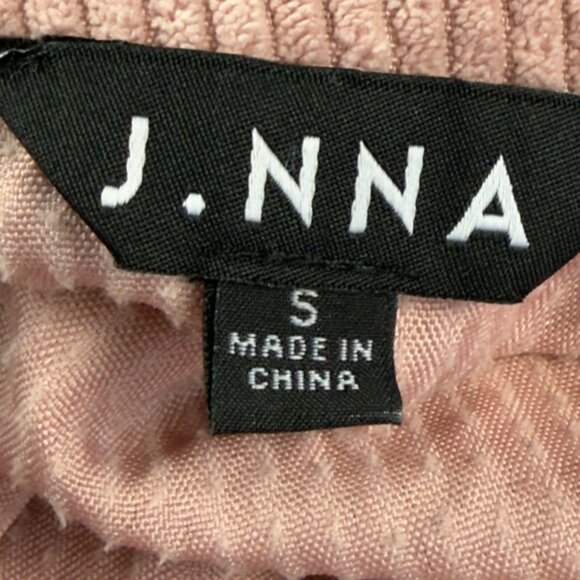 J.NNA Blush Corduroy Utility Jacket Color‑Block Knit Balloon Sleeves S - Picture 4 of 7